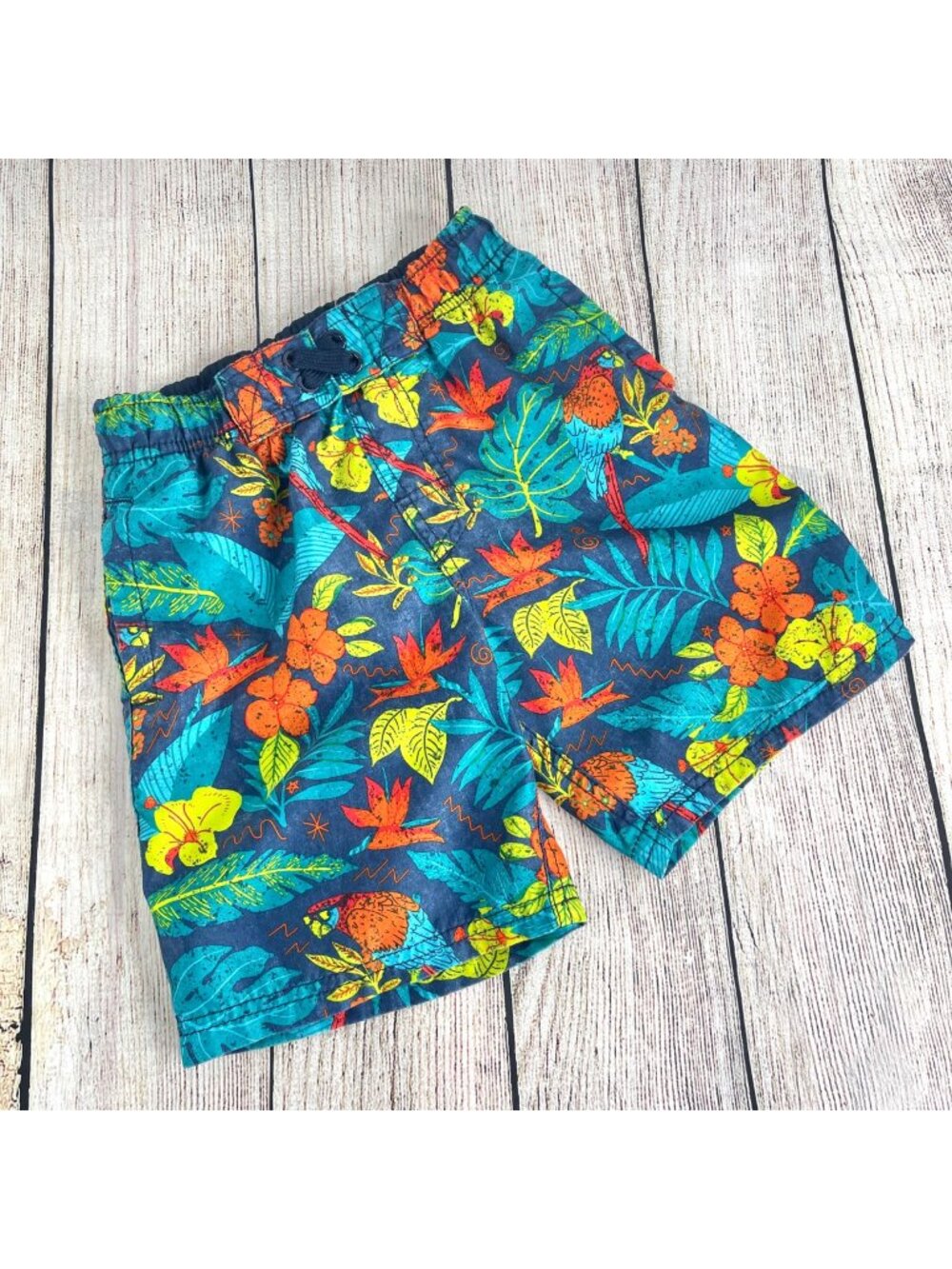 Boys Cherokee Tropical Floral Board Shorts Swim Shorts Size XS